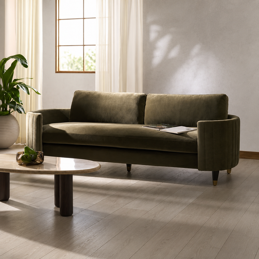 Tempio 91 in. Velvet Sofa