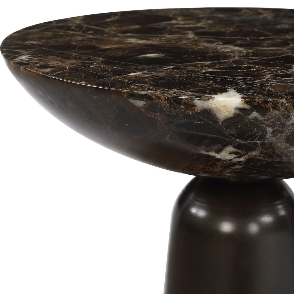 Pianta 22 in. Marble Accent Table