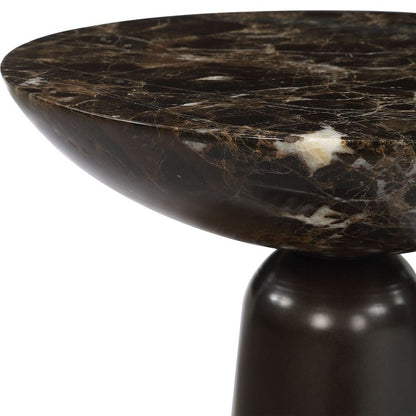 Pianta 22 in. Marble Accent Table