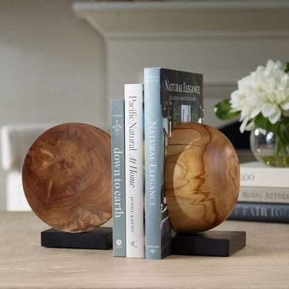 Sorrento Teak Wood Bookends - Set of 2