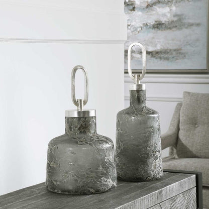 Piceno Glass Bottles - Set of 2