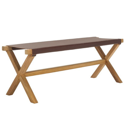 Mantova Sling Leather Bench