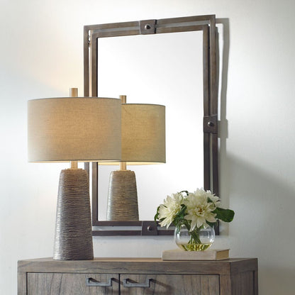 Dussoi 36 in. Iron Frame Mirror