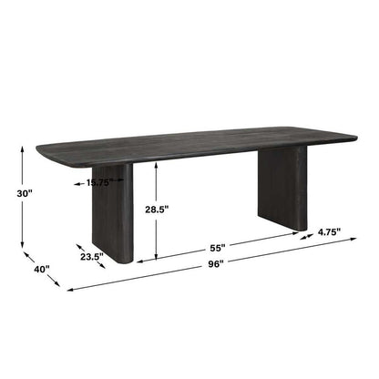 Carbonia 96 in. Reclaimed Fir Wood Dining Table