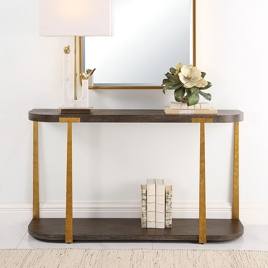 Paliano 54 in. Oak Veneer Console Table