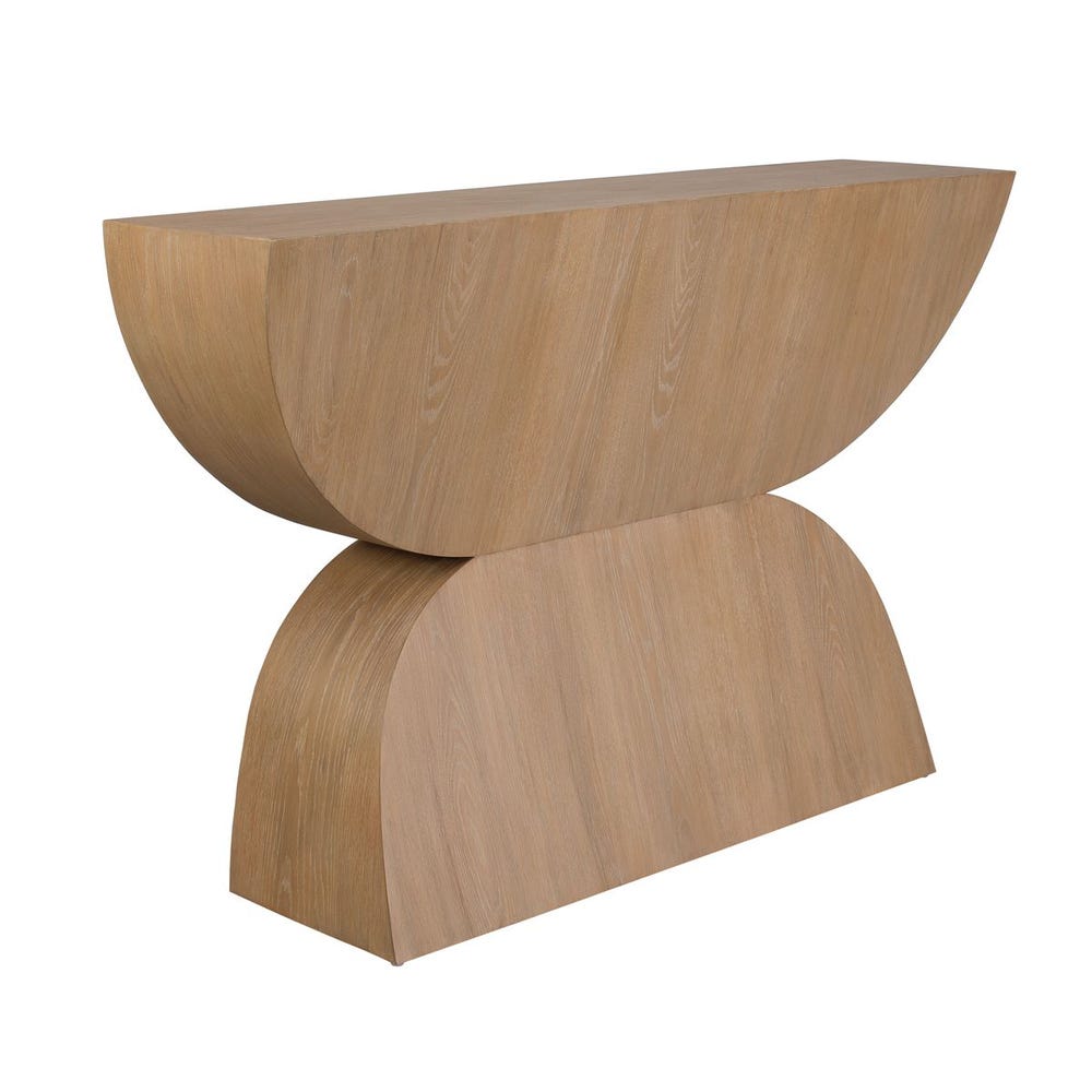 Laurein 52 in. Oak Veneer Console Table