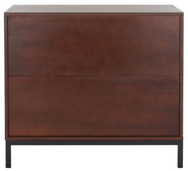 Arcene 34 in. Mahogany Wood Chest