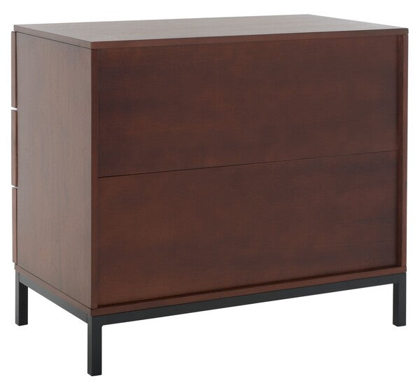 Arcene 34 in. Mahogany Wood Chest