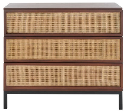 Arcene 34 in. Mahogany Wood Chest