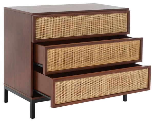 Arcene 34 in. Mahogany Wood Chest