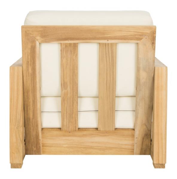Barolo Solid Teak Outdoor Accent Chair - Natural
