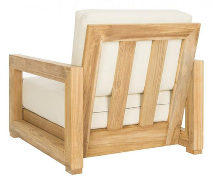 Barolo Solid Teak Outdoor Accent Chair - Natural