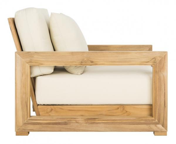 Barolo Solid Teak Outdoor Accent Chair - Natural