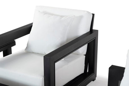 Falerna Aluminum Outdoor Accent Chair - Black