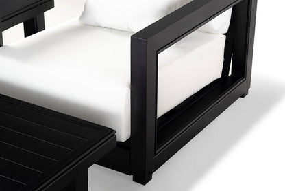 Falerna Aluminum Outdoor Accent Chair - Black