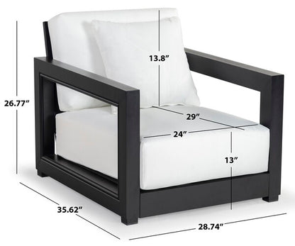 Falerna Aluminum Outdoor Accent Chair - Black
