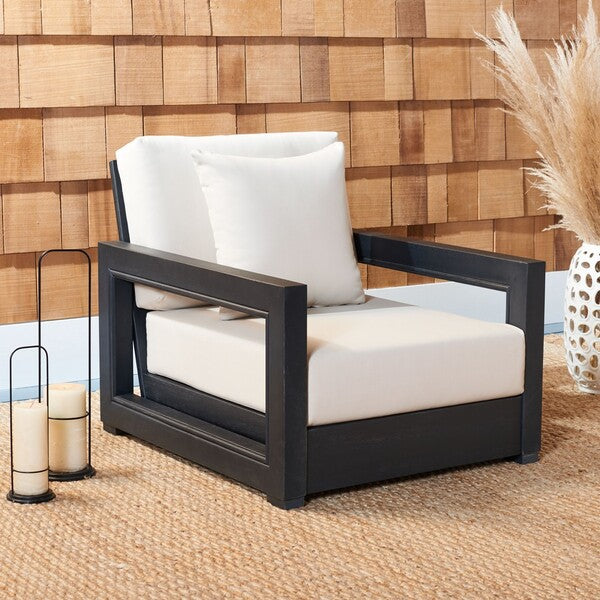 Falerna Aluminum Outdoor Accent Chair - Black