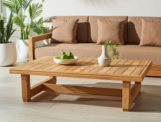 Barolo 50 in. Teak Wood Outdoor Coffee Table