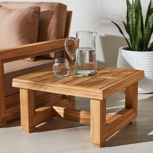 Barolo 24 in. Teak Wood Outdoor Accent Table