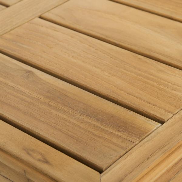 Barolo 24 in. Teak Wood Outdoor Accent Table