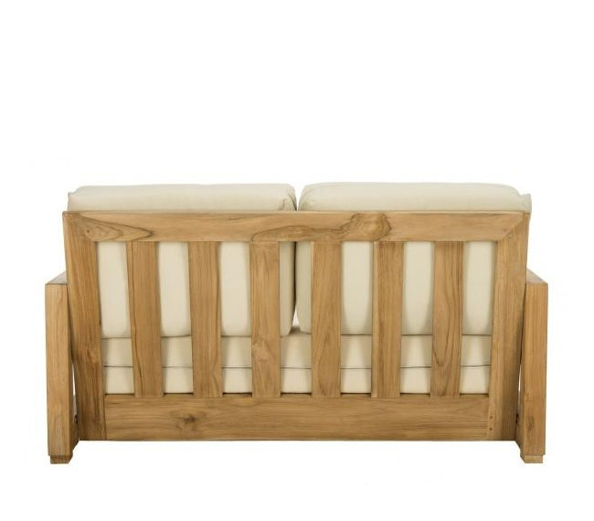 Barolo 53 in. Teak Wood Outdoor Loveseat