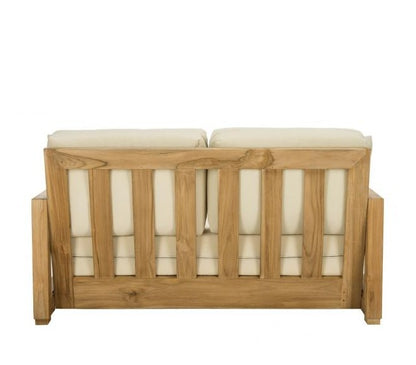 Barolo 53 in. Teak Wood Outdoor Loveseat