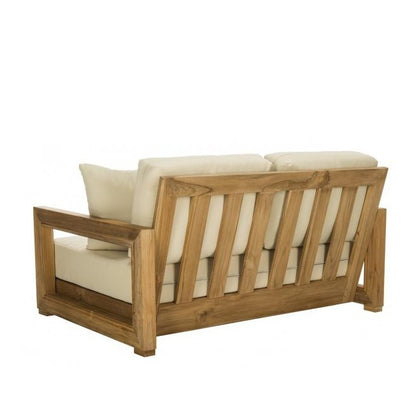 Barolo 53 in. Teak Wood Outdoor Loveseat