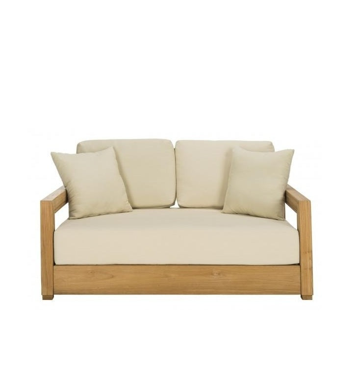 Barolo 53 in. Teak Wood Outdoor Loveseat
