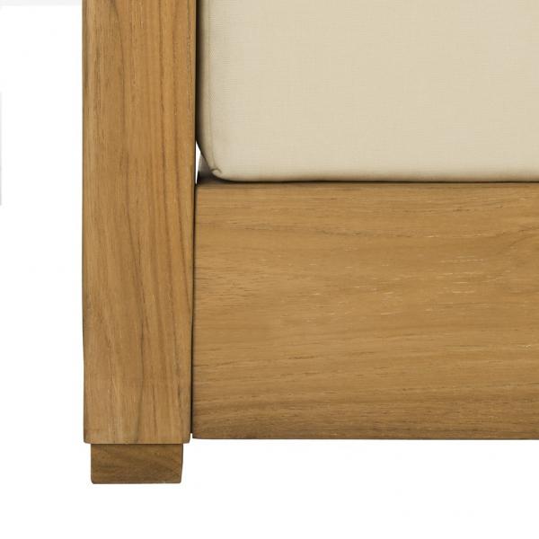 Barolo 53 in. Teak Wood Outdoor Loveseat