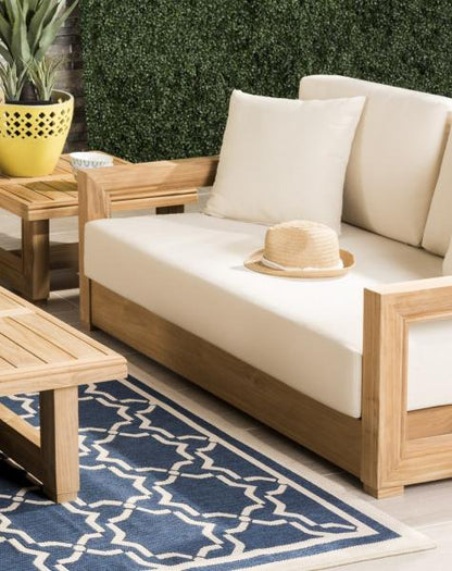 Barolo 53 in. Teak Wood Outdoor Loveseat