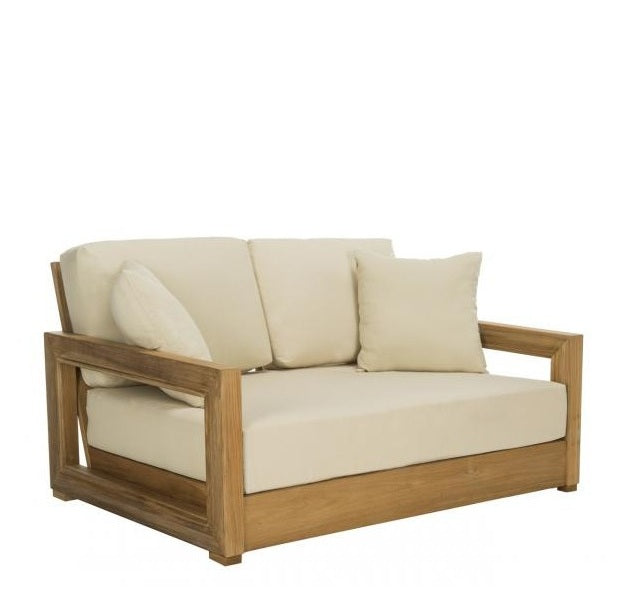 Barolo 53 in. Teak Wood Outdoor Loveseat