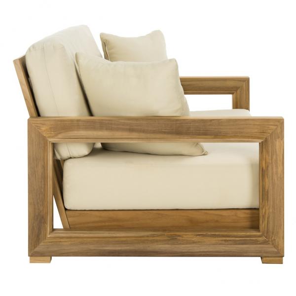 Barolo 53 in. Teak Wood Outdoor Loveseat