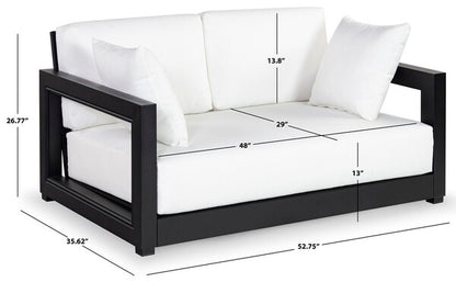 Falerna 53 in. Aluminum Outdoor Loveseat