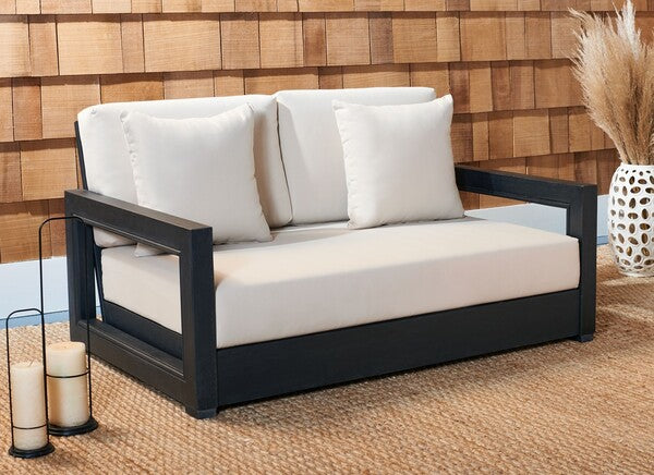 Falerna 53 in. Aluminum Outdoor Loveseat