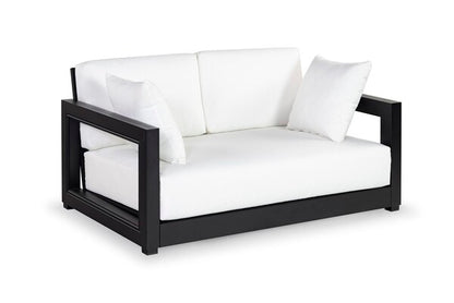 Falerna 53 in. Aluminum Outdoor Loveseat