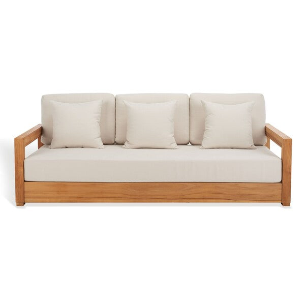 Barolo 77 in. Teak Wood Outdoor Sofa
