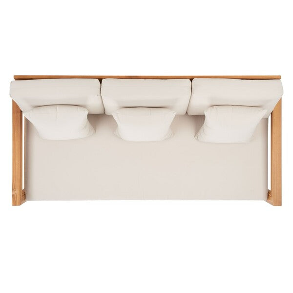 Barolo 77 in. Teak Wood Outdoor Sofa