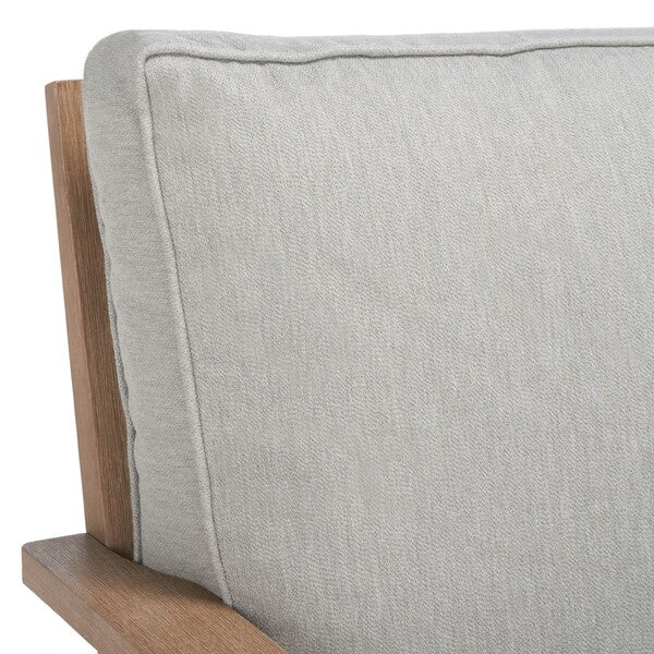 Tauriano 57 in. Eucalyptus Wood Outdoor Loveseat - Grey