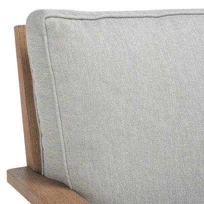 Tauriano 57 in. Eucalyptus Wood Outdoor Loveseat - Grey