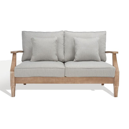 Tauriano 57 in. Eucalyptus Wood Outdoor Loveseat - Grey