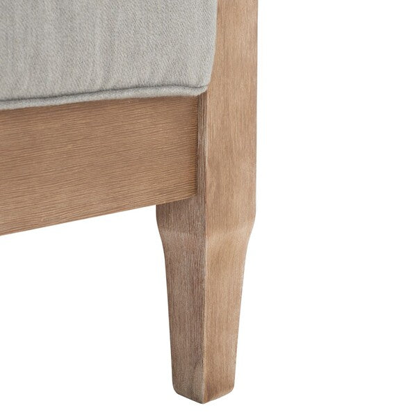 Tauriano 57 in. Eucalyptus Wood Outdoor Loveseat - Grey