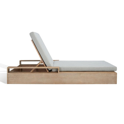 Cicerale 78 in. Eucalyptus Wood Chaise Lounge Chair