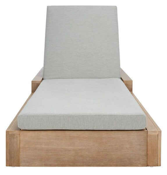 Cicerale 78 in. Eucalyptus Wood Chaise Lounge Chair