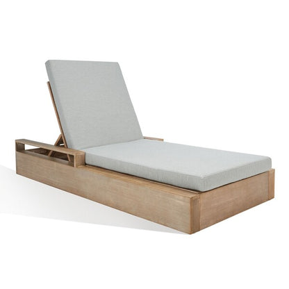 Cicerale 78 in. Eucalyptus Wood Chaise Lounge Chair