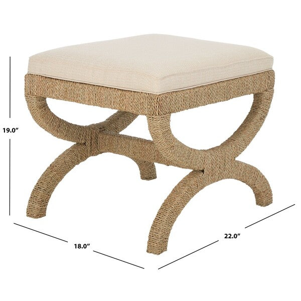 Vilpian Woven Seagrass Ottoman