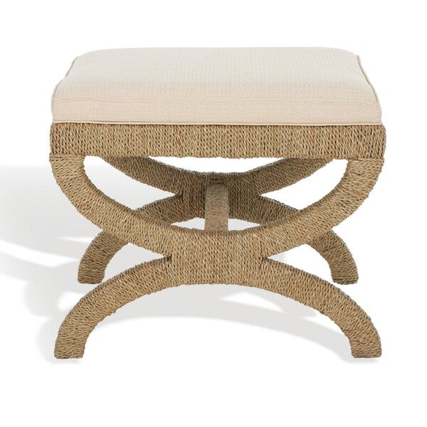 Vilpian Woven Seagrass Ottoman