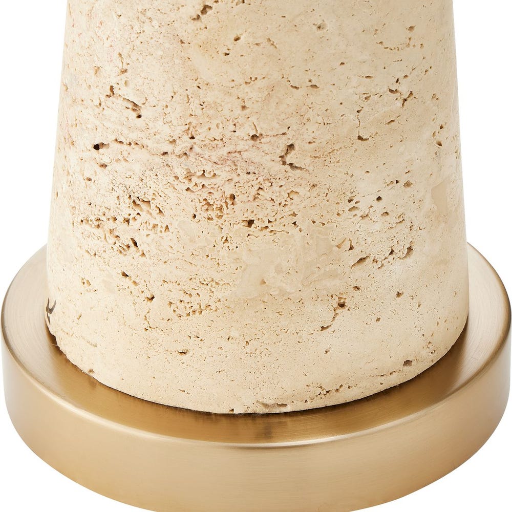 Belforte 32 in. Travertine Table Lamp