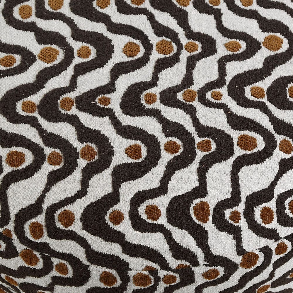 Carbone Plush Fabric Ottoman