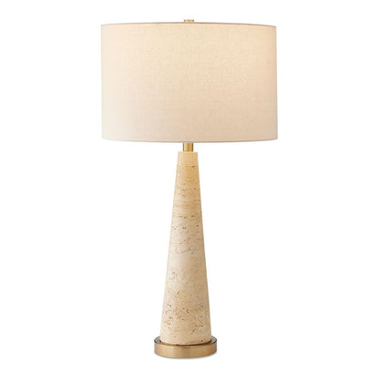Belforte 32 in. Travertine Table Lamp