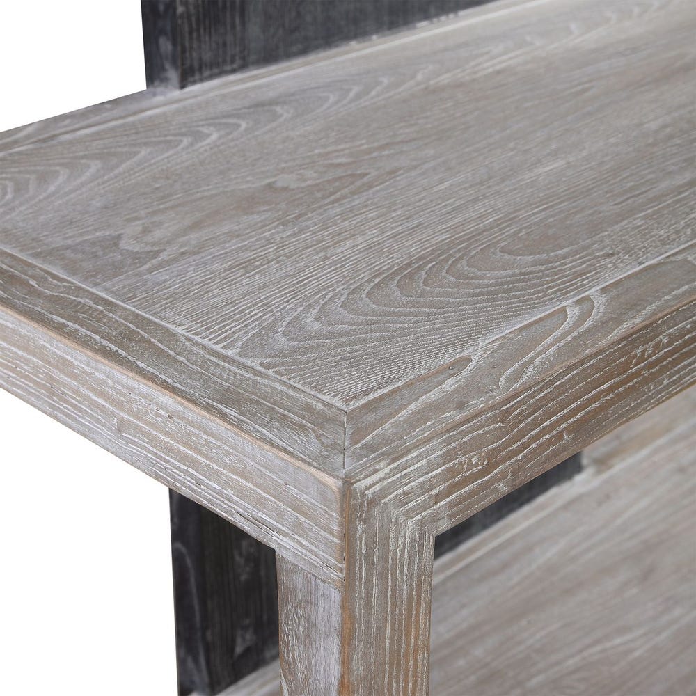 Caprile 80 in. Elm Veneer Etagere